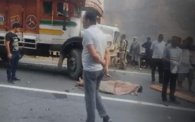 ट्रक के साथ बाइक की भिडंत में बाइक सवार युवक की मौत–