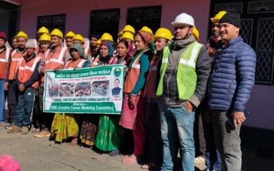 चमोली: निजमुला घाटी के गाड़ी गांव के ग्रामीणों को दिया सहायक राज मिस्त्री का प्रशिक्षण–