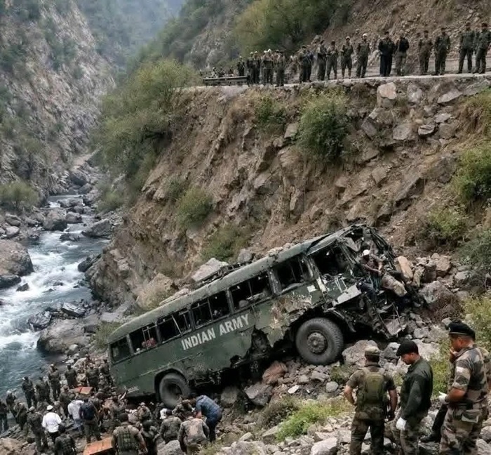 दुखद: सड़क पर जमा पाला बना काल, जम्मू-कश्मीर के डोडा जिले में हुई वाहन दुर्घटना में 10 जवान शहीद–