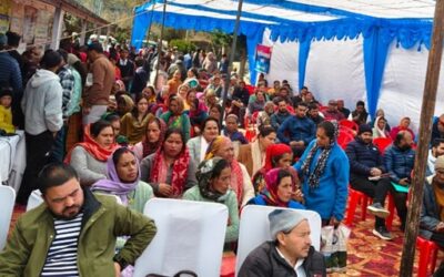 चमोली: ज्योतिर्मठ के न्याय पंचायत तपोवन में आयोजित हुआ जन-जन के द्वार कार्यक्रम के तहत बहुउद्देशीय शिविर–