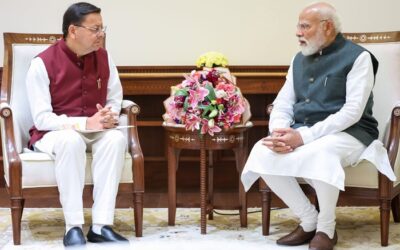 मुख्यमंत्री पुष्कर सिंह धामी ने प्रधानमंत्री नरेंद्र मोदी से की ​शिष्टाचार भेंट–