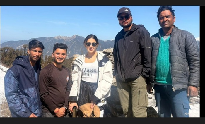 अभिनेत्री सारा अली खान पहुंची पंवाली कांठा बुग्याल