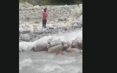 चमोली: वसुधारा वॉटरफॉल के आगे बढ़ा नदी का जलस्तर, दूसरी ओर फंसा युवक–