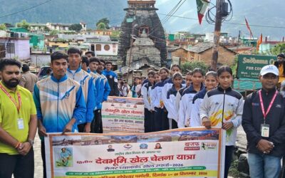 चमोली: गोपेश्वर में देवभूमि खेल चेतना यात्रा का हुआ आयोजन, उमड़ा उत्साह–