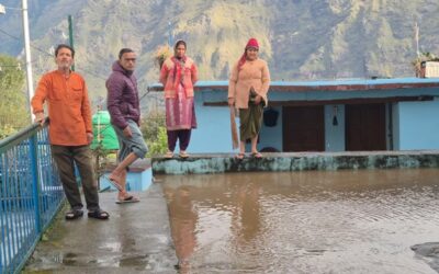 चमोली: औली नाले के उफान से नौग मोहल्ले में घुसा पानी, दो घरों को नुकसान–
